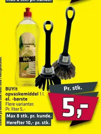 Fleggaard BUYit opvaskemiddel el. -børste tilbud