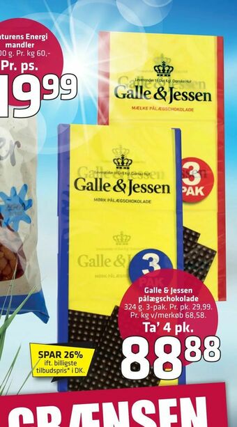 Fleggaard Galle & Jessen pålægschokolade tilbud