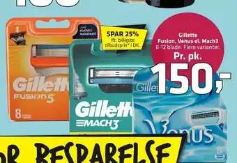 Fleggaard Gillette Fusion, Venus el. Mach3 tilbud