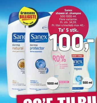 Fleggaard Sanex shower el. shampoo tilbud