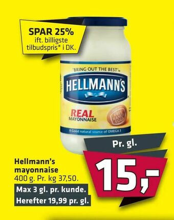 Fleggaard Hellmann's mayonnaise tilbud