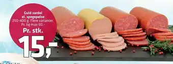 Guld sardel el. spegepølse