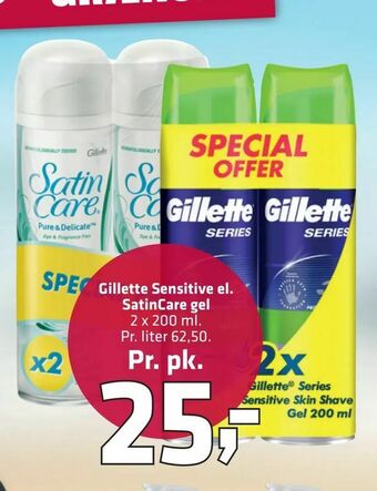 Fleggaard Gillette Sensitive el. SatinCare gel tilbud