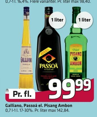 Fleggaard Galliano, Passoá el. Pisang Ambon tilbud