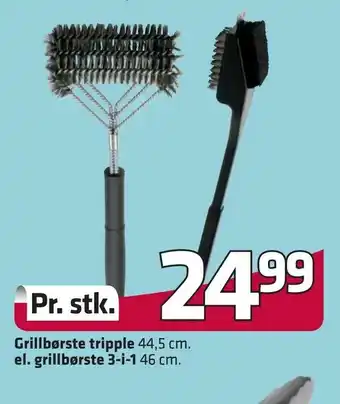 Grillbørste tripple el. grillbørste 3-i-1