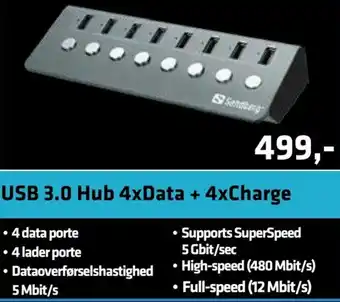 Usp 3.0 hub 4xData + 4xCharge