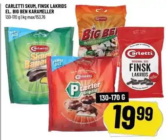 Carletti Skum, Finsk Lakrids el. Big Ben Karameller