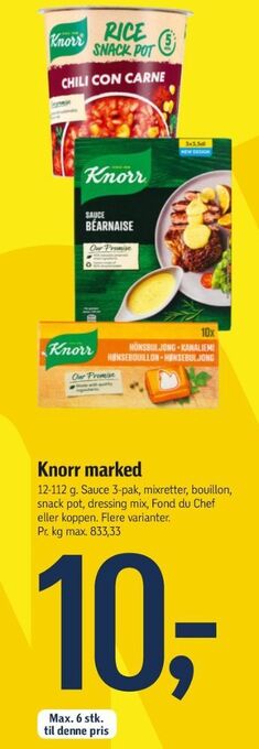 Føtex Knorr sauce pulver tilbud