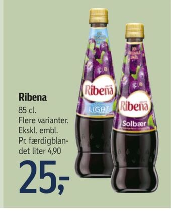 Føtex Ribena konc. frugtsaft tilbud