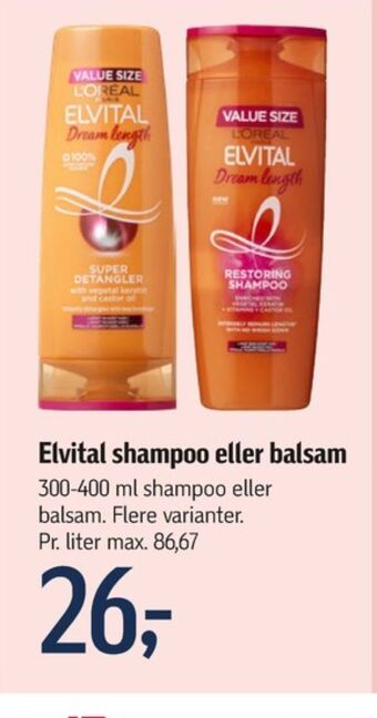 Føtex Elvital shampoo tilbud