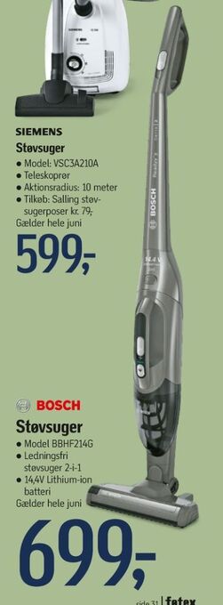Føtex Bosch støvsuger tilbud
