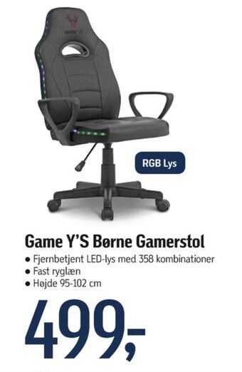 Føtex Game y's gamerstol tilbud