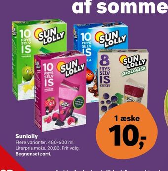 Kvickly Sun lolly is frys selv tilbud