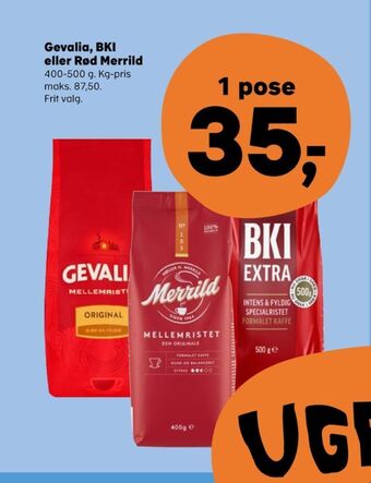 Kvickly Mellemristet kaffe formalet tilbud