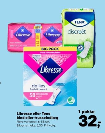 Kvickly Libresse trusseindlæg tilbud