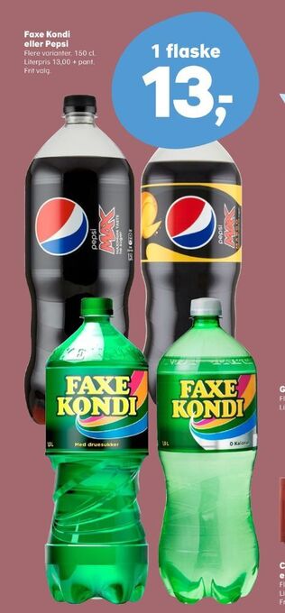 Kvickly Pepsi max cola tilbud