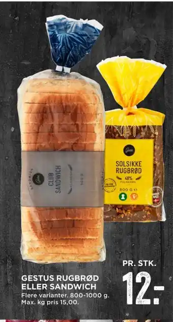 Gestus rugbrød-skiver