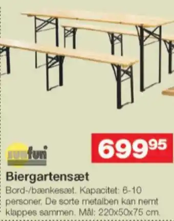 Bauhaus Sunfun bord/bænkesæt tilbud