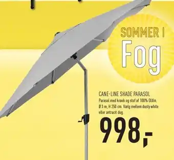 Johannes Fog Cane-line shade parasol tilbud