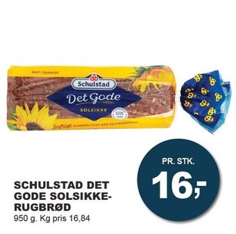 Schulstad det gode solsikkerugbrød