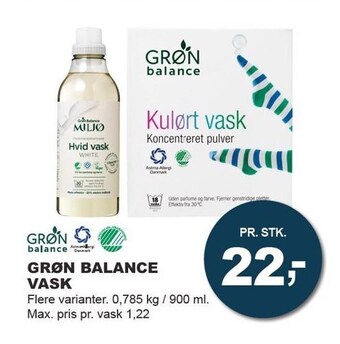 Let-Køb Grøn Balance vask tilbud