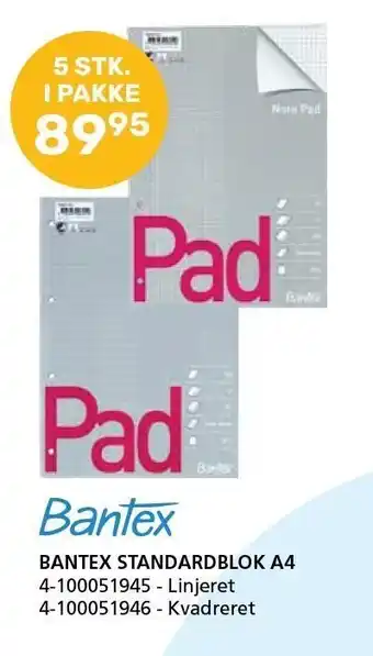 Bantex standardblok A4 5 stk.