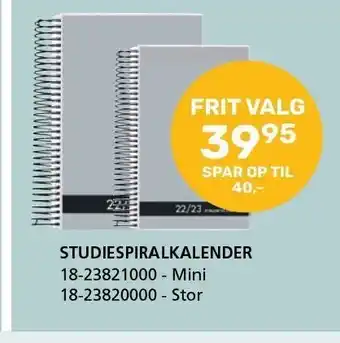 Kon-Tur Studiespiralkalender - Frit valg tilbud