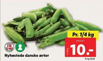 Lidl Nyhøstede danske ærter tilbud