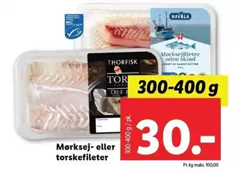 Mørksej- el. torskefileter