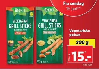 Lidl Vegetariske pølser tilbud