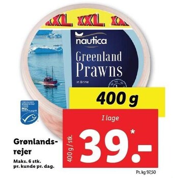 Lidl Grønlandsrejer tilbud
