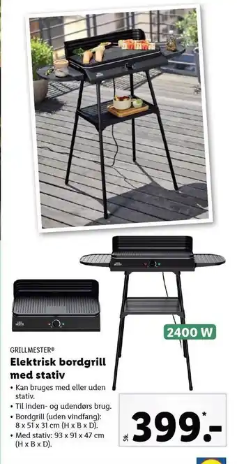 Lidl Elektrisk bordgrill m. stativ tilbud