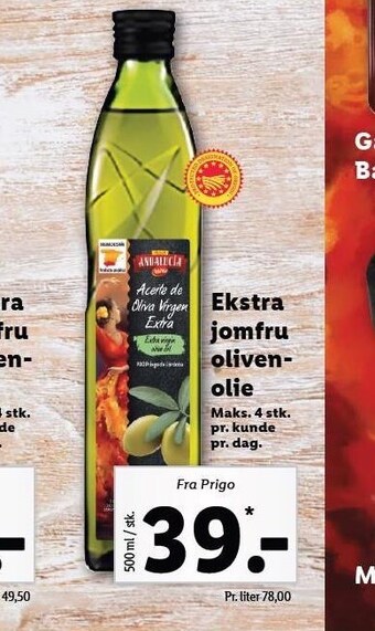 Lidl Ekstra jomfru olivenolie tilbud