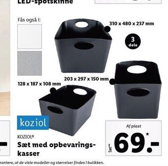 Lidl Sæt med opbevaringskasser tilbud
