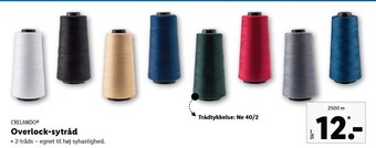 Lidl Overlock-sytråd tilbud