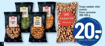 REMA 1000 Trope nødder el. snacks - Flere varianter tilbud