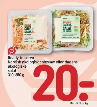 REMA 1000 Nordisk øko coleslaw el. dagens øko salat tilbud