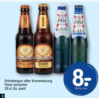 REMA 1000 Grimbergen el. Kronenbourg tilbud