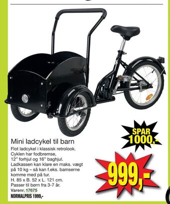 Harald Nyborg Mini ladcykel til barn tilbud