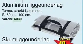 Harald Nyborg Aluminium liggeunderlag umin tilbud