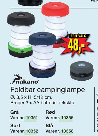 Harald Nyborg Foldbar campinglampe tilbud