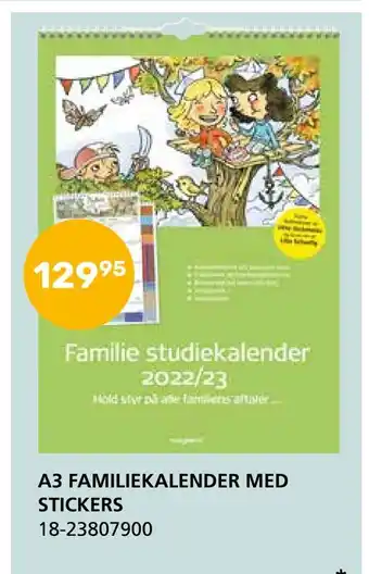 A3 familiekalender med stickers
