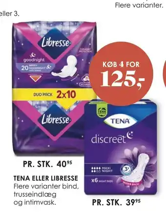 Matas Tena eller libresse tilbud