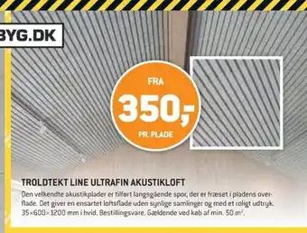 XL-BYG Troldtekt Line Ultrafin Akustikloft tilbud