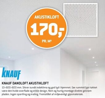 XL-BYG Knauf Danoloft Akustikloft tilbud