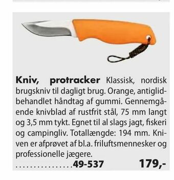 Kniv, protracker
