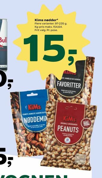 Coop 365 Kims nødder tilbud