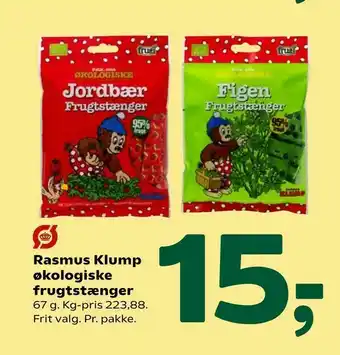 Rasmus Klump økologiske frugtstænger