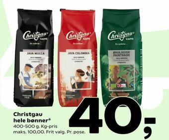 Coop 365 Christgau hele bønner tilbud