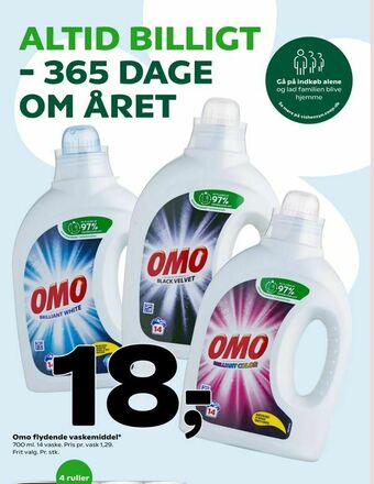 Coop 365 Omo flydende vaskemiddel tilbud